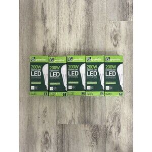 Lot of 5 Greenlite 200W LED Bulbs 29W A23 5000K Daylight 3050 Lumens E26